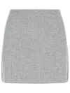 Sportmax Ribbed-knit Mini Skirt In Grey