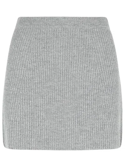 SPORTMAX SPORTMAX 'TEIERA' SKIRT IN GREY CASHMERE BLEND