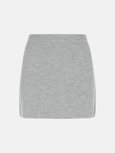 Sportmax Kids' 'teiera' Skirt In Grey Cashmere Blend