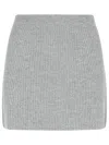 Sportmax Ribbed-knit Mini Skirt In Grey