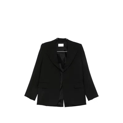 Sportmax Tenace Peak-lapel Single-breasted Blazer In Black
