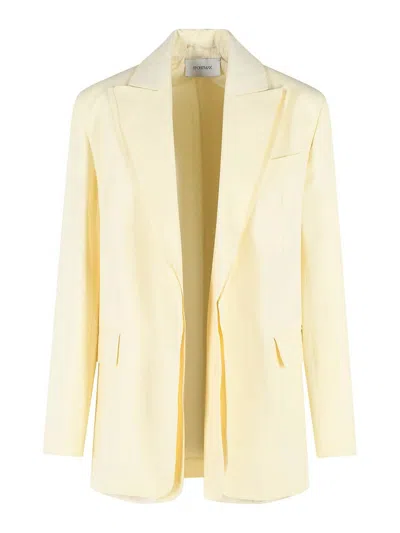Sportmax Tenuta Blazer In Light Yellow Viscose Blend