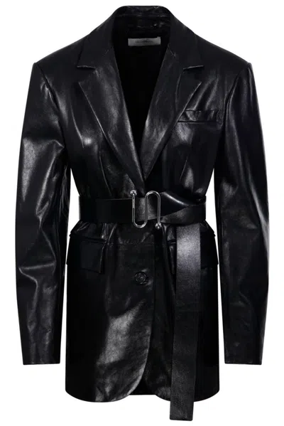 SPORTMAX TEORIA BUTTON-UP BELTED JACKET