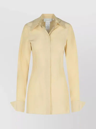 Sportmax Teoria Beige Viscose Jacket In Yellow
