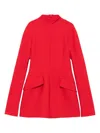 Sportmax Terfrite Wool-blend Gabardine Minidress In Red