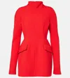 Sportmax Terfrite Wool-blend Gabardine Minidress In Red