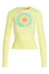 Sportmax Terry Top With Colorful Print In Yellow