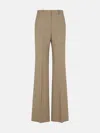 Sportmax 'teso' Brown Virgin Wool Blend Pants In Brown