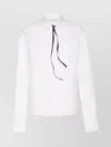 Sportmax Tie Detail Collar Top With Chest Pocket