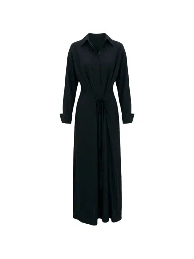 Sportmax Tie-front Shirt Dress In Black