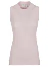 Sportmax Tione Crewneck Sleeveless Tank Top In Pink