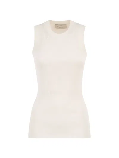 Sportmax Tione Sleeveless Ribbed Sweater In White
