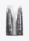 Sportmax Toano Gradient Sequin Pencil Skirt