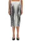 Sportmax Gradient Sequin Pencil Skirt In Black