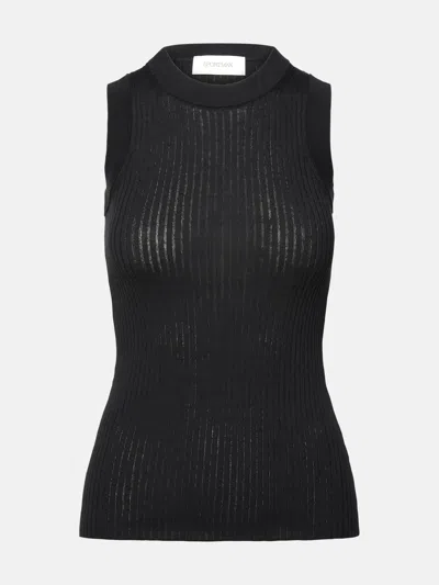 Sportmax 'toledo' Black Cotton Tank Top