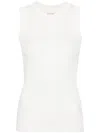 Sportmax Toledo Crewneck Sleeveless Knitted Top In White