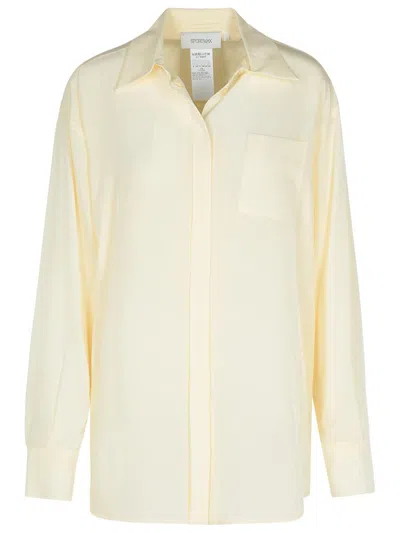 SPORTMAX SPORTMAX 'TONAL' IVORY SILK SHIRT
