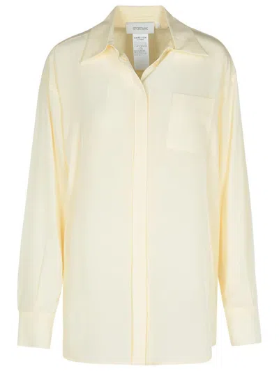 SPORTMAX SPORTMAX 'TONAL' IVORY SILK SHIRT