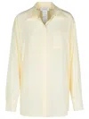 Sportmax 'silk Shirt With Long Sleeves And Collar' In Ivory