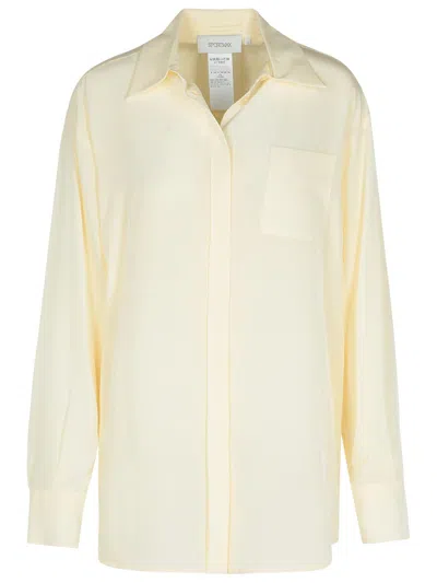 SPORTMAX TONALE IVORY SILK SHIRT