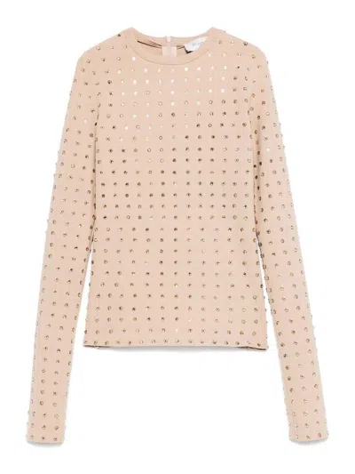 Sportmax Crew Neck Long-sleeve T-shirt In Pink