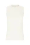 Sportmax Cotton Top With Mock Neck And Ribbed Texture