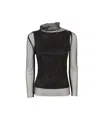 Sportmax Valdai Embellished Fishnet Crop Top In Black