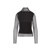 Sportmax Valdai Embellished Fishnet Crop Top In Black