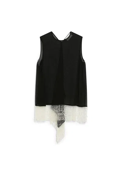 Sportmax Crinkle-look Top - Runway In Black