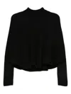 Sportmax High Neck Sleeveless Top With Peplum Hem In Black