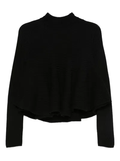 Sportmax High Neck Sleeveless Top With Peplum Hem In Animal Print