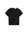 Sportmax Mendoza T-shirt Floral Appliqué In Black