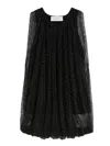 Sportmax Embellished Mesh And Jersey Top In Black