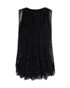 Sportmax Embellished Mesh And Jersey Top In Black