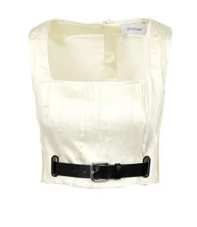 Sportmax Zigrino Top In White