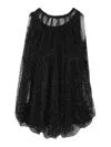 Sportmax Embellished Mesh And Jersey Top In Black