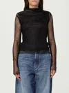 Sportmax Valdai Embellished Fishnet Crop Top