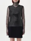 Sportmax Valdai Embellished Fishnet Crop Top In Black