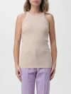 Sportmax Ribbed Sleeveless Top In Yellow Cream