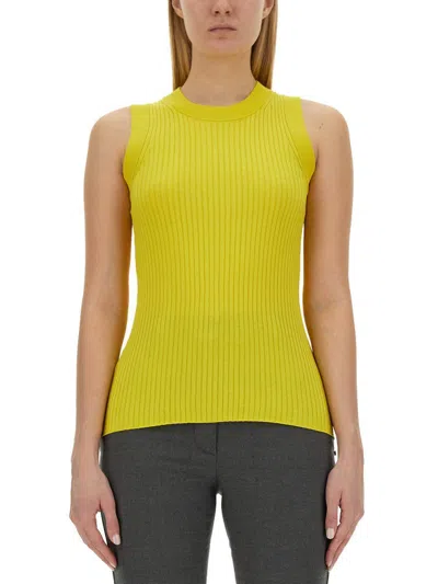 Sportmax Crewneck Sleeveless Top In Yellow