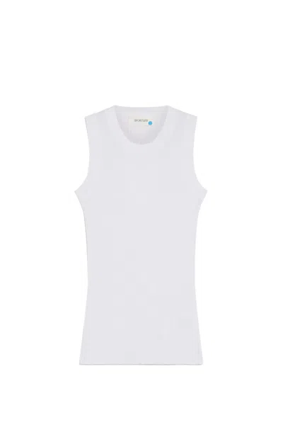 Sportmax Aosta Sleeveless Ribbed Top In White