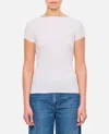 Sportmax Fitted Knitted Top With Short Sleeves In White