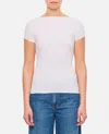 Sportmax Fitted Knitted Top With Short Sleeves In White