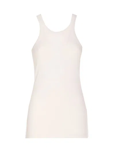 Sportmax Ribbed Scoop Neck Sleeveless Fitted Top In Pink