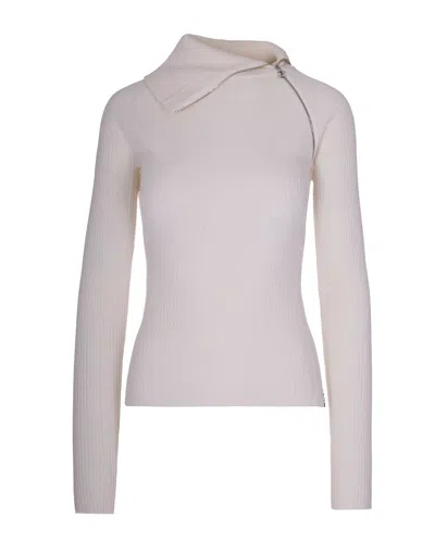 Sportmax Maglia Pinna Bianca In Pink