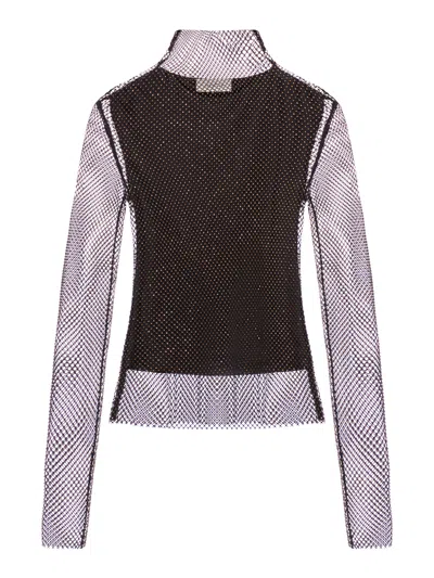 Sportmax Top With Mesh Mesh In Black