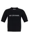 Sportmax Wool-cashmere No Drama Short-sleeve Sweater In Black