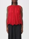 Sportmax Mesh Top In Red