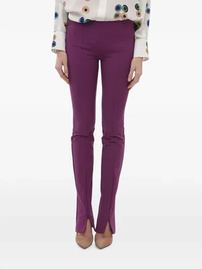 Sportmax Torre Bootcut Trousers In Purple