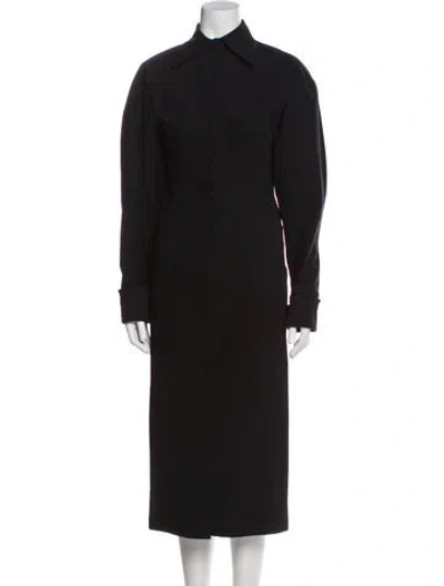 Pre-owned Sportmax Trench Coat In Black